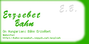 erzsebet bahn business card